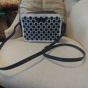 Vera Bradley Crossbody Purse navy and white